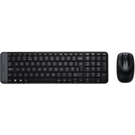 Logitech MK220 Combo Teclado y Ratón Inalámbrico Compacto 2.4 GHz con Receptor USB Unifying Batería Larga Duración para Windows PC/Laptop