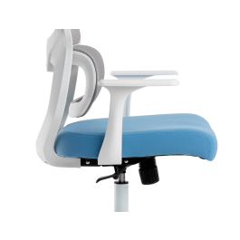 Q-connect Silla de Oficina Lucca Malla Base Metálica Alt Max 1090 Ancho 700 Profundo 650 Ruedas Premium Color Blanco Gris Azul