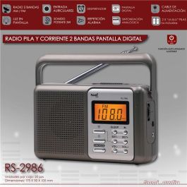 SAMI Radio Digital AM/FM 2 Bandas con Función Sleep, Alimentación por Corriente y Pilas