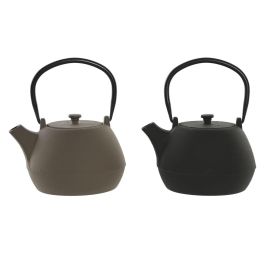Tetera Oriental DKD Home Decor Beige Negro 15 x 19.5 x 17 cm (2 Unidades)