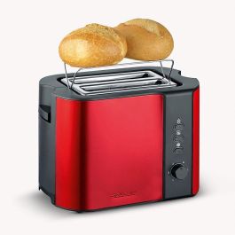 Severin AT 2217 Tostador para 2 Rebanadas Rojo Metálico 800W con Bandeja Recogemigas