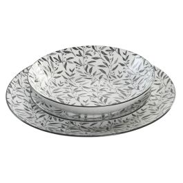 Vajilla Oriental DKD Home Decor Gris Claro 27 x 2 x 27 cm Set de 18 Precio: 47.49999958. SKU: B1FRPFKE5V