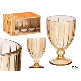 Vivalto Copa Vino Rayas Ambar 310 ml 8.5x13.3x8.5 cm (Set de 24) Precio: 33.68999975. SKU: B1CPARRZFB