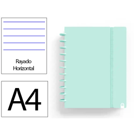 Carchivo Cuaderno Ingeniox Foam A4 80h Rayado Horizontal Menta Pastel con Discos Precio: 13.59000005. SKU: B1CDYC24XV