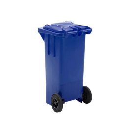 Papelera Contenedor Q-Connect Plastico Con Tapadera 100 L Color Azul 800x510x525 mm Con Ruedas