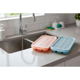 Inde Cubitera con Tapa para 18 Cubitos de Hielo, 25.5 x 11.3 x 3.2 cm (24 Unidades)