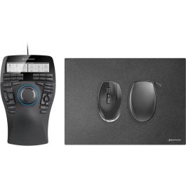 3DCONNEXION SpaceMouse Enterprise Kit 2, Ratón 6DoF Inalámbrico/USB, Ambidextro, 31 Botones Programables, Negro