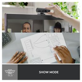 Logitech Brio 500 Webcam Full HD 1080p, Campo Visual Ajustable 90°/78°/65°, Enfoque Automático, Grafito