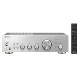 Pioneer A-40AE-S Amplificador Estéreo Hi-Fi Plata 150W con Entradas Ópticas y Coaxiales, Control de Tonos, Aluminio/Acero Precio: 437.50000008. SKU: B13N5SPEXW