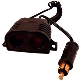 Toma de mechero doble 12/24V - HTC EQUIPMENT - Con fusible 10A Toma de mechero doble 12/24V - HTC EQUIPMENT - Con fusible 10A