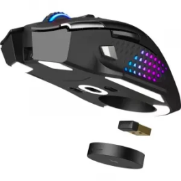 MSI S12-4301370-CLA Ratón Gaming Versa Pro Inalámbrico Óptico 26000 ppp 15 Botones Negro con Mouse Dock Pro