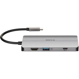 D-Link DUB-M810 Docking Station Hub USB-C con HDMI 4K, Gigabit Ethernet, Lector SD/microSD, 3x USB 3.0 y USB-C Power Delivery 100W Gris