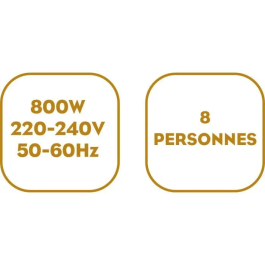 Little Balance LIT3760240782605 Máquina de fondue HAPPY, 800 W, 2 L, 8 personas, Blanco / Negro