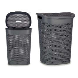 Cesto Ropa con Tapa 60L Antracita Kipit 43.5x57x34 cm (6 Unidades) Cesto Ropa con Tapa 60L Antracita Kipit 43.5x57x34 cm (6 Unidades)