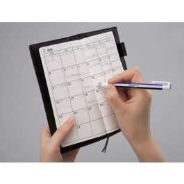 Tombow Portagomas Mono Zero Goma Rectangular 2.5x5 mm Blanco Azul y Negro