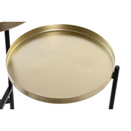 DKD Home Decor Macetero Moderno Dorado Negro Metal 40 x 60 x 60 cm (4 Unidades)