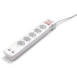 SALICRU Regleta 680BA000002 SAFE 5+ 2USB con 5 Tomas y 2 Puertos de Carga USB para Protección Eléctrica