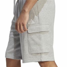 Pantalón Corto Deportivo Adidas Essentials French Terry Cargo Gris