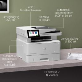 HP LaserJet Enterprise M430f Impresora Multifunción Láser Blanco y Negro, Imprime, Copia, Escanea y Envía Fax, A4, LAN, ADF