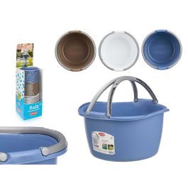 Cesta Plastico Redonda 16L Con Asas Surtidos Stefanplast 39X22CM (30 Unidades)