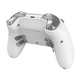 DragonShock Controller Nebula Pro Gamepad Inalámbrico Bluetooth para Nintendo Switch, Retroiluminación LED, Turbo, Color Blanco