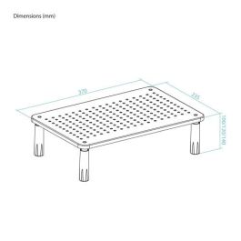 Tooq TQMR086 Soporte Elevador para Monitor Negro Regulable Ergonómico