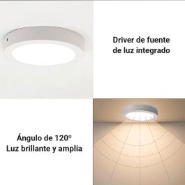 Plafón de Superficie LED 100Lm/W 6W 600Lm 4000K IP20 Iluminación General Eficiente
