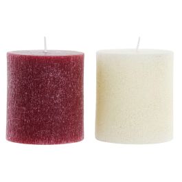 Vela Navidad Tradicional DKD Home Decor Blanco Rojo 9 x 10 x 9 cm (2 Unidades) Precio: 13.95000046. SKU: B15EDQY5ZT