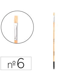 Liderpapel Pincel para Pintura al Óleo y Acrílica N 6 Punta Plana Pelo de Cerda Certificado FSC Precio: 13.3342. SKU: B12SZF72GC