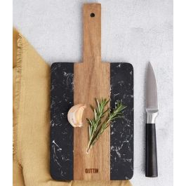 Quttin Tabla de Cortar de Acacia y Mármol 38 x 18 cm (8 Unidades)