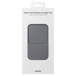 Samsung EP-P5400 Wireless Charger Duo - Cargador Inalámbrico Doble con Carga Rápida 15W para Smartphone y Reloj, Gris