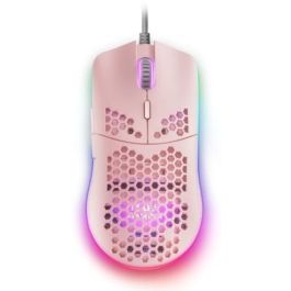 Mars Gaming Ratón MMAXP Mmax Optico Ultraligero 12400 DPI Rosa RGB Chroma Feather 69g