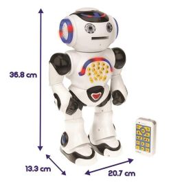 Lexibook Powerman Robot Educativo Interactivo | Música, Baila, Acertijos, Lanza Discos | Sonido y Luz para Niños 4-7 Años