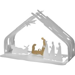 Alessi Belén BM09 W - Cuna en resina blanco y dorado, diseño moderno y tradicional, 10x13x23 cm Precio: 74.95000029. SKU: B14BGW9NWX