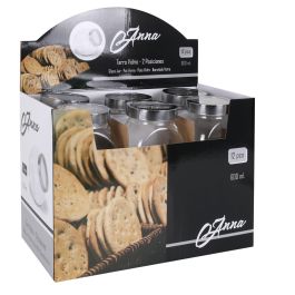 Tarro de vidrio Anna 600 ml con 2 posiciones (24 Unidades) Tarro de vidrio Anna 600 ml con 2 posiciones (24 Unidades)