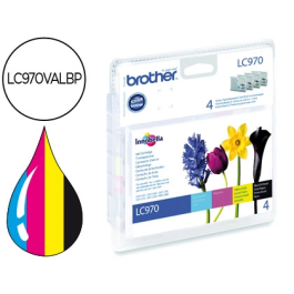 Brother LC-970 Pack Negro/Cian/Magenta/Amarillo Tinta Original Precio: 54.49999962. SKU: S8402102
