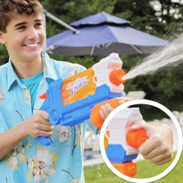 Nerf Super Soaker SOA Flip Fill Pistola de Agua, 4 Estilos de Rociado, Lanzador Juguete 21,5x45 cm Niños +6 Años