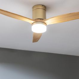 Ventilador de Techo con Luz Cecotec EnergySilence Aero 5600 18 W Dorado Madera
