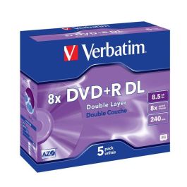 Verbatim DVD+R Doble Capa 8.5GB Velocidad 8x Pack 5 Unidades 240 Minutos Precio: 12.50000059. SKU: B1H29FMWJD