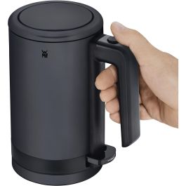 WMF 0413140071 KÜCHENminis Hervidor de Agua 0.8L 1800W Negro, Acero Inoxidable, Indicador de Nivel, Protección sobrecalentamiento