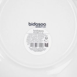 Bidasoa Plato Llano Polaris Hydrozero Porcelana 25 cm Beige - Resistente a Rayaduras, Brillo Excepcional, Apilable y Apto Microondas