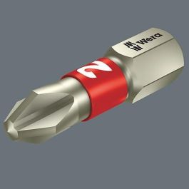 Wera 05071110001 Juego de 9 Puntas Magnéticas de Acero Inoxidable Phillips, Pozidriv, Torx con Funda de Transporte