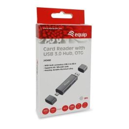 EQUIP LECTOR DE TARJETAS EXTERNO USB 3.0 DOBLE CONEXION USB & USB-C OTG EQUIP LECTOR DE TARJETAS EXTERNO USB 3.0 DOBLE CONEXION USB & USB-C OTG
