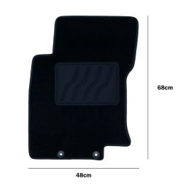 Car Lux OCCNS0046 Alfombrillas a medida Nissan X-Trail 2017-Presente 5 o 7 piezas, velour, anclaje original, antideslizante