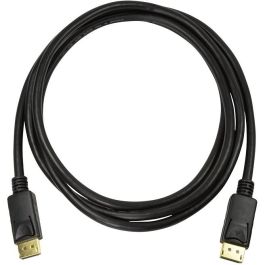 LogiLink CV0121 Cable DisplayPort 1.4 DP a DP, 3m, 8K/60Hz, Macho/Macho, Negro con Conectores de Retención
