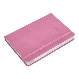 Agenda Encuadernada Liderpapel Mykonos A5 2025 Dia Pagina Color Rosa Papel 70 gr