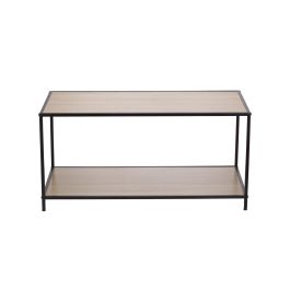 Inde Mueble Auxiliar de 2 Niveles de Madera y Metal 78 x 38 x 38 cm (3 Unidades)