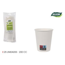 Set de 25 vasos blancos de cartón 200 cc - Algon (36 Cajas) Precio: 31.78999967. SKU: B1FFQTBTE6