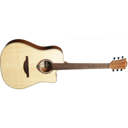 LAG Guitarra Acústica Electroacústica Dreadnought Cutaway Tramontane 70 A/C - Natural