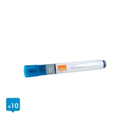 Rotulador Nobo Para Pizarra Blanca Tinta Liquida Punta Conica 3 mm Azul Caja De 10 Unidades